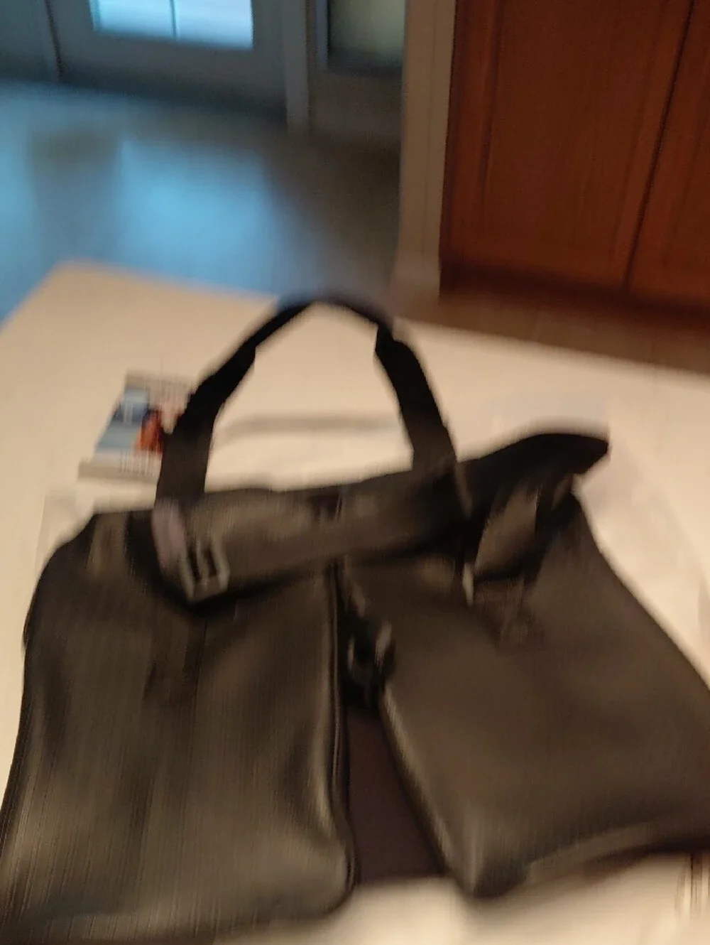Men’s Black Laptop Tote Bag with Sturdy Handles